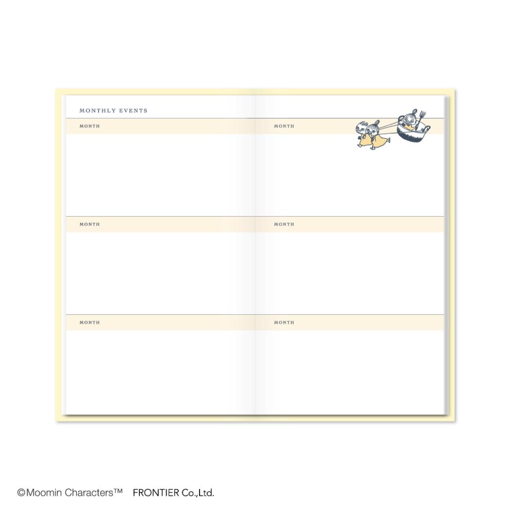 365POCKET DIARY マンスリー手帳 ムーミン Flower 北欧 フロンティア スケジュール帳 ポケットダイアリー