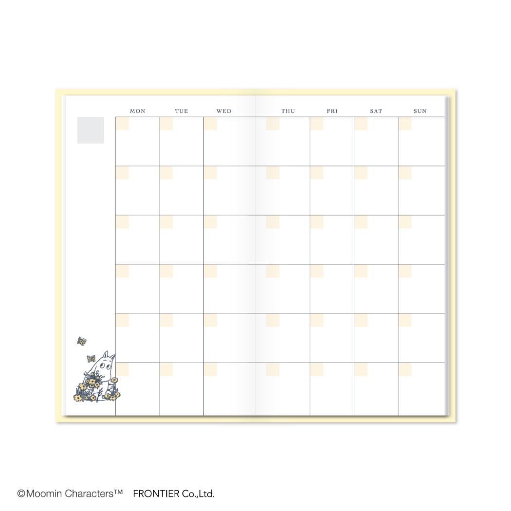 365POCKET DIARY マンスリー手帳 ムーミン Flower 北欧 フロンティア スケジュール帳 ポケットダイアリー