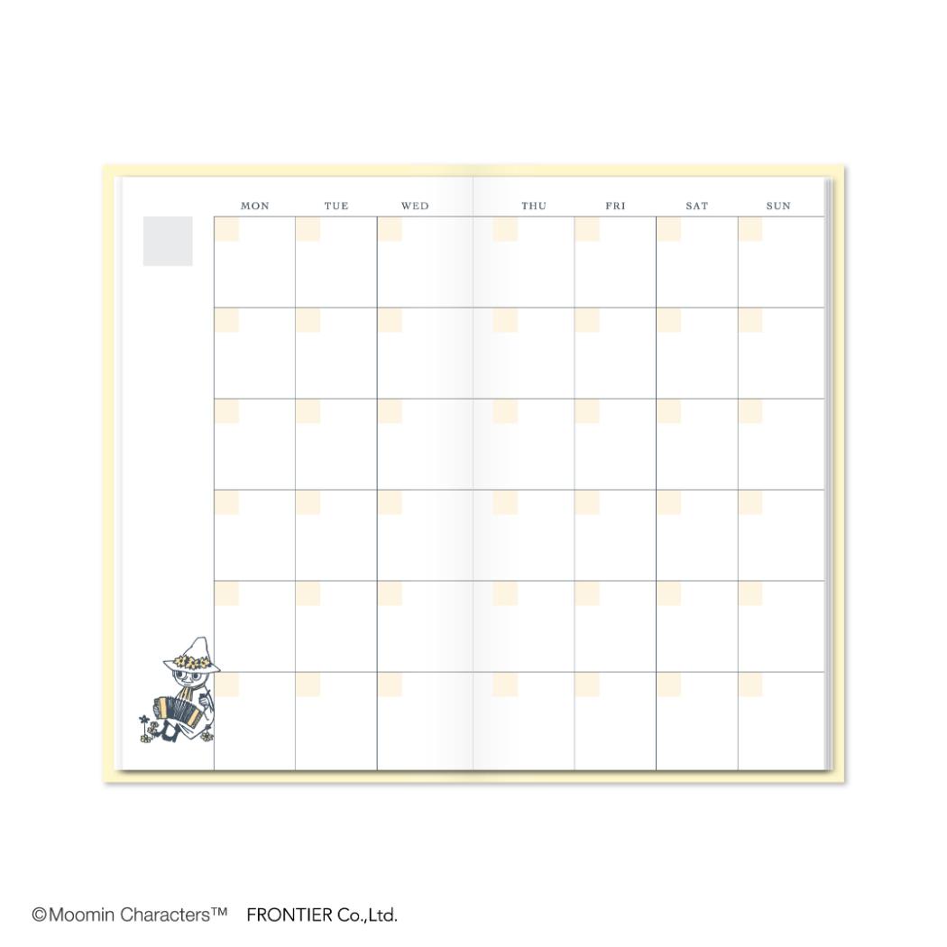 365POCKET DIARY マンスリー手帳 ムーミン Flower 北欧 フロンティア スケジュール帳 ポケットダイアリー