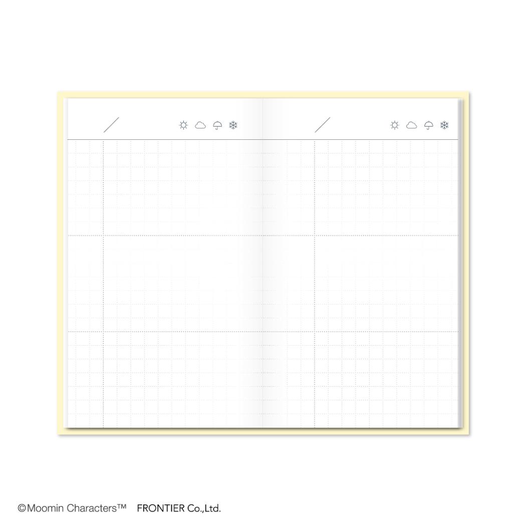365POCKET DIARY マンスリー手帳 ムーミン Flower 北欧 フロンティア スケジュール帳 ポケットダイアリー