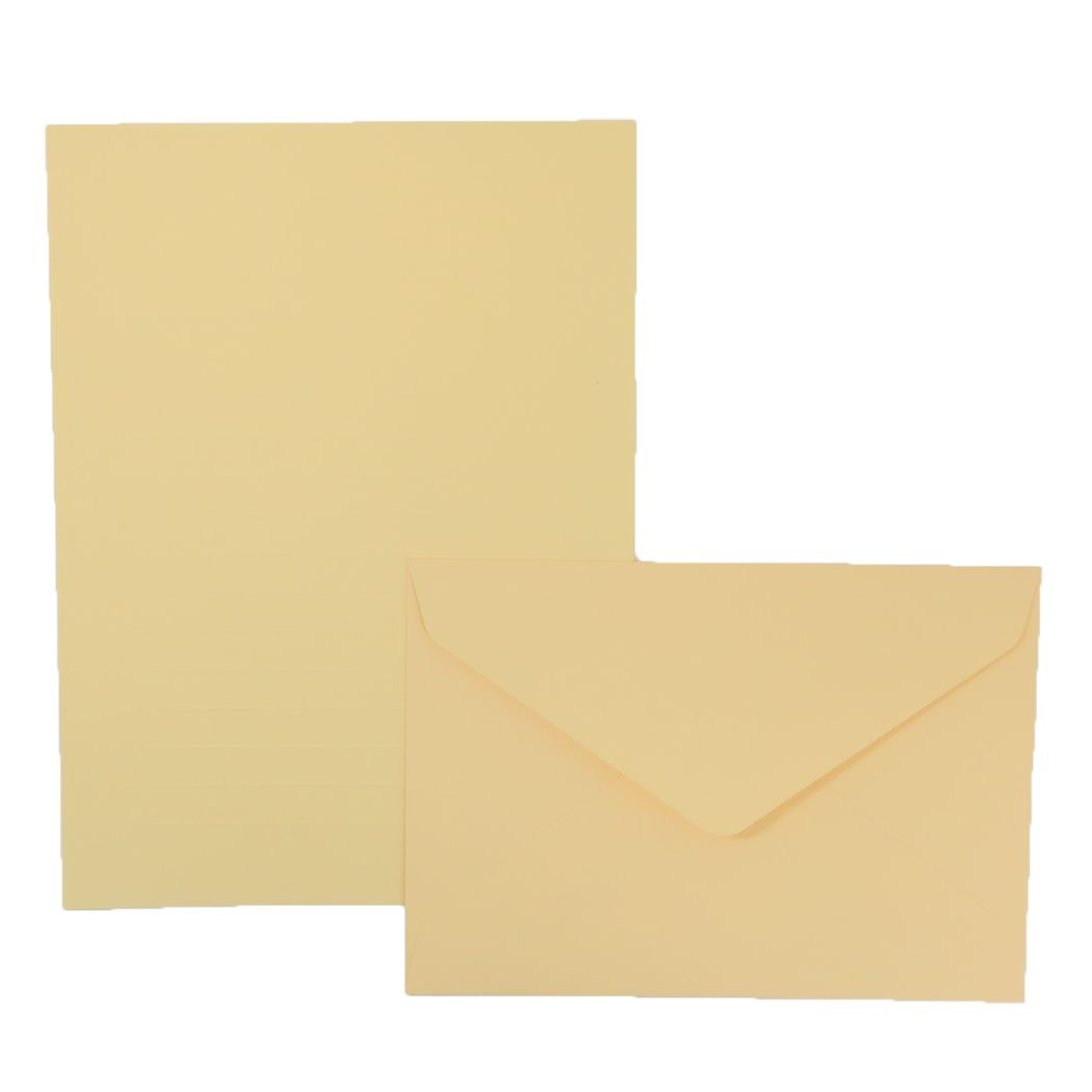 手紙セット レターセット レリーフ クリーム フロンティア 便箋＆封筒 シンプル メール便可
