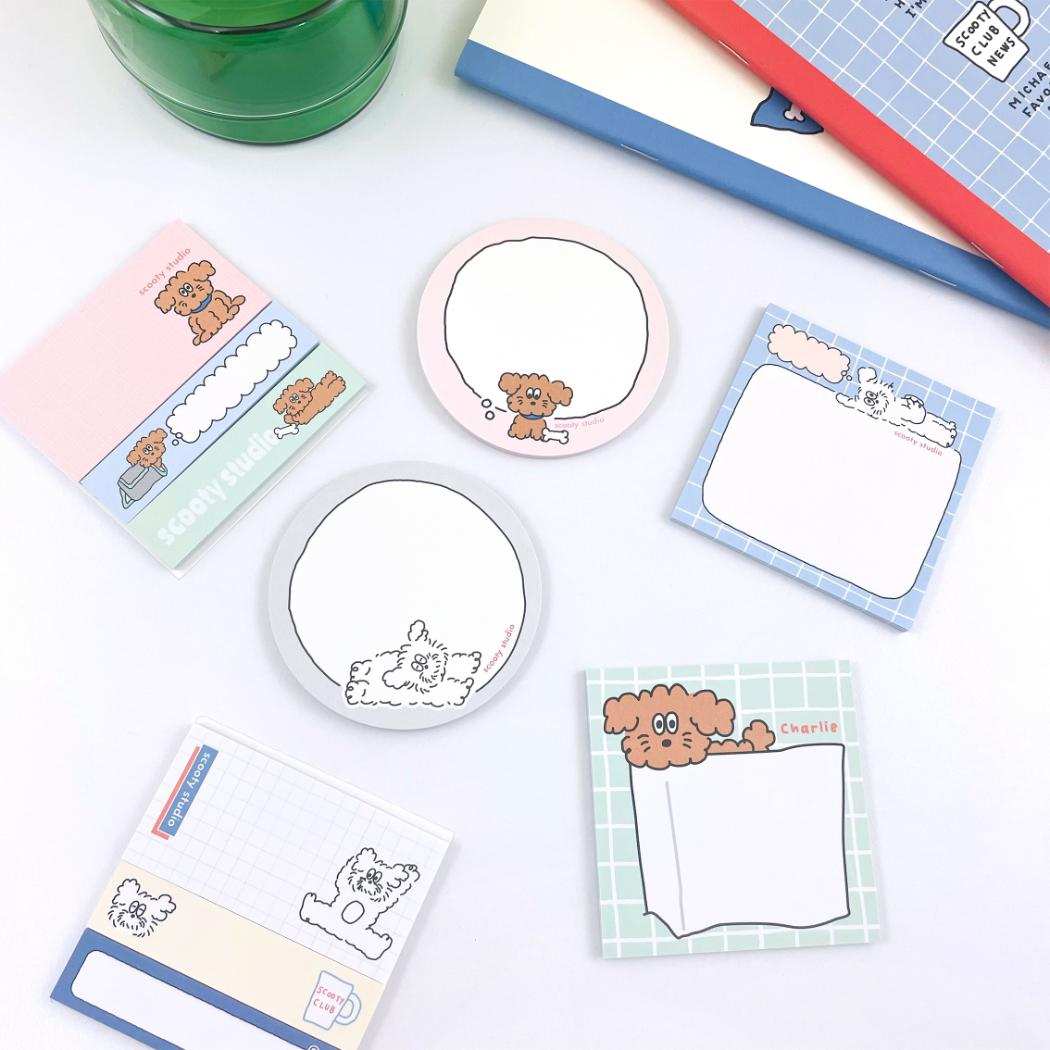 ふせん 付箋 scooty studio Michael 3sets フロンティア 事務用品 伝言 3柄セット かわいい メール便可