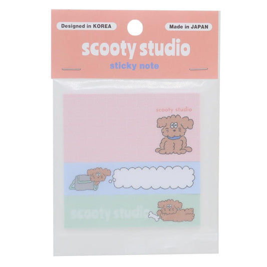 ふせん 付箋 scooty studio Charlie 3sets フロンティア 事務用品 伝言 3柄セット かわいい メール便可
