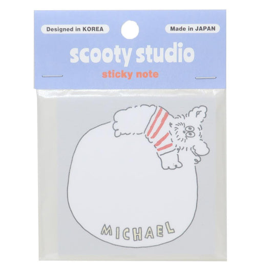 ふせん 付箋 scooty studio Michael2 square フロンティア 事務用品 伝言 かわいい メール便可