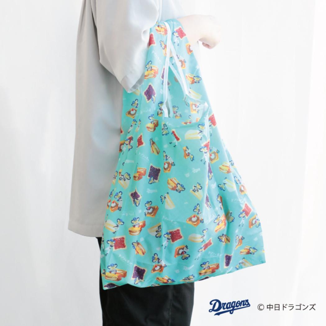 中日ドラゴンズ ショッピングバッグ エコバッグ ドアラと食パン フタバ