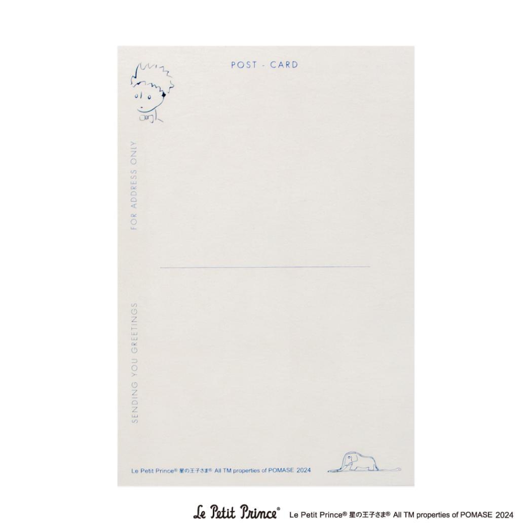 ポストカード 1枚入り POSTCARD ROKKAKU x Le Petit Prince 星の王子さま 冒険 フタバ 箔押し メール便可