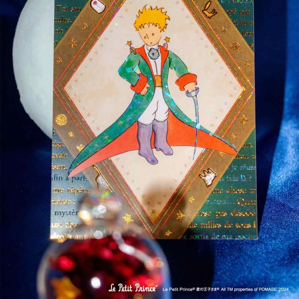 ポストカード 1枚入り POSTCARD ROKKAKU x Le Petit Prince 星の王子さま 冒険 フタバ 箔押し メール便可