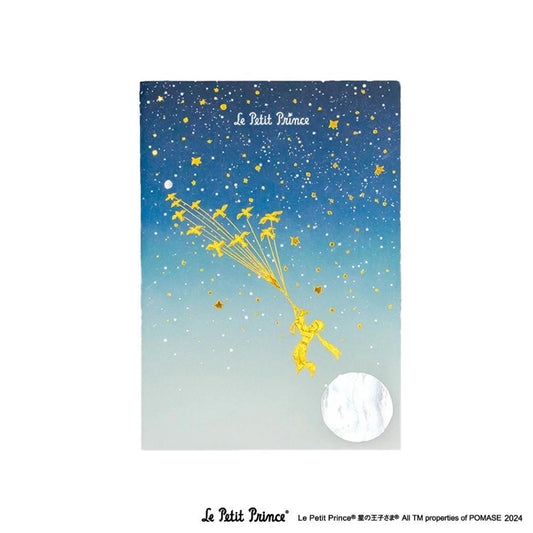 文庫本サイズノート A6 ノート ROKKAKU x Le Petit Prince 星の王子さま 渡り鳥 フタバ 箔押し ミニノート メール便可