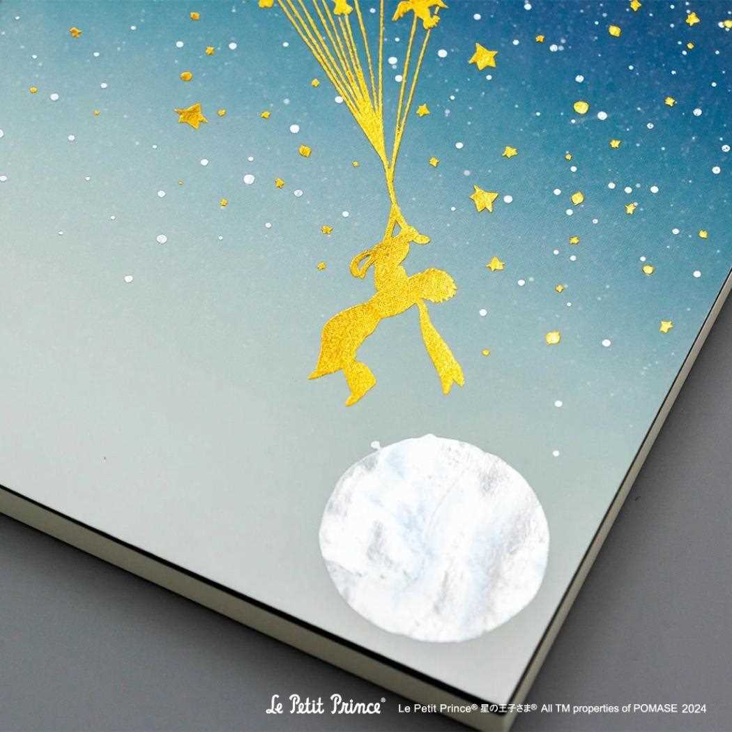 文庫本サイズノート A6 ノート ROKKAKU x Le Petit Prince 星の王子さま 渡り鳥 フタバ 箔押し ミニノート メール便可