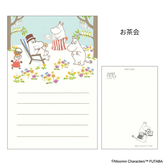 季節のムーミンはがき 1枚入り POSTCARD ムーミン 春 お茶会 北欧 フタバ ポストカード メール便可