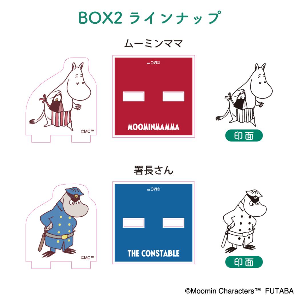 アクスタスタンプ コレクションBOX2 ハンコ ムーミン 80周年 北欧 フタバ スタンプセット