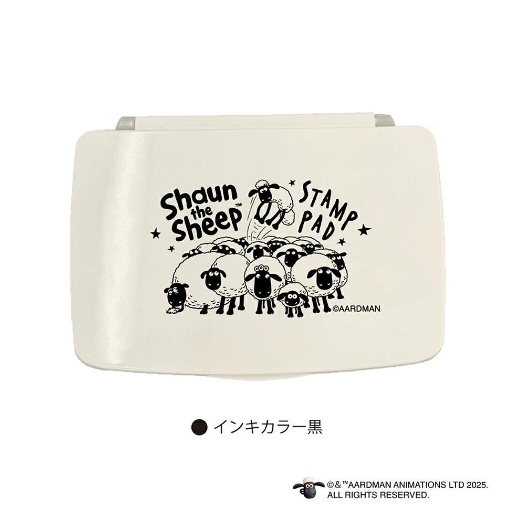 スタンプパッド インクパッド ひつじのショーン ブラック 黒 フタバ 手帳デコ デコレーション メール便可