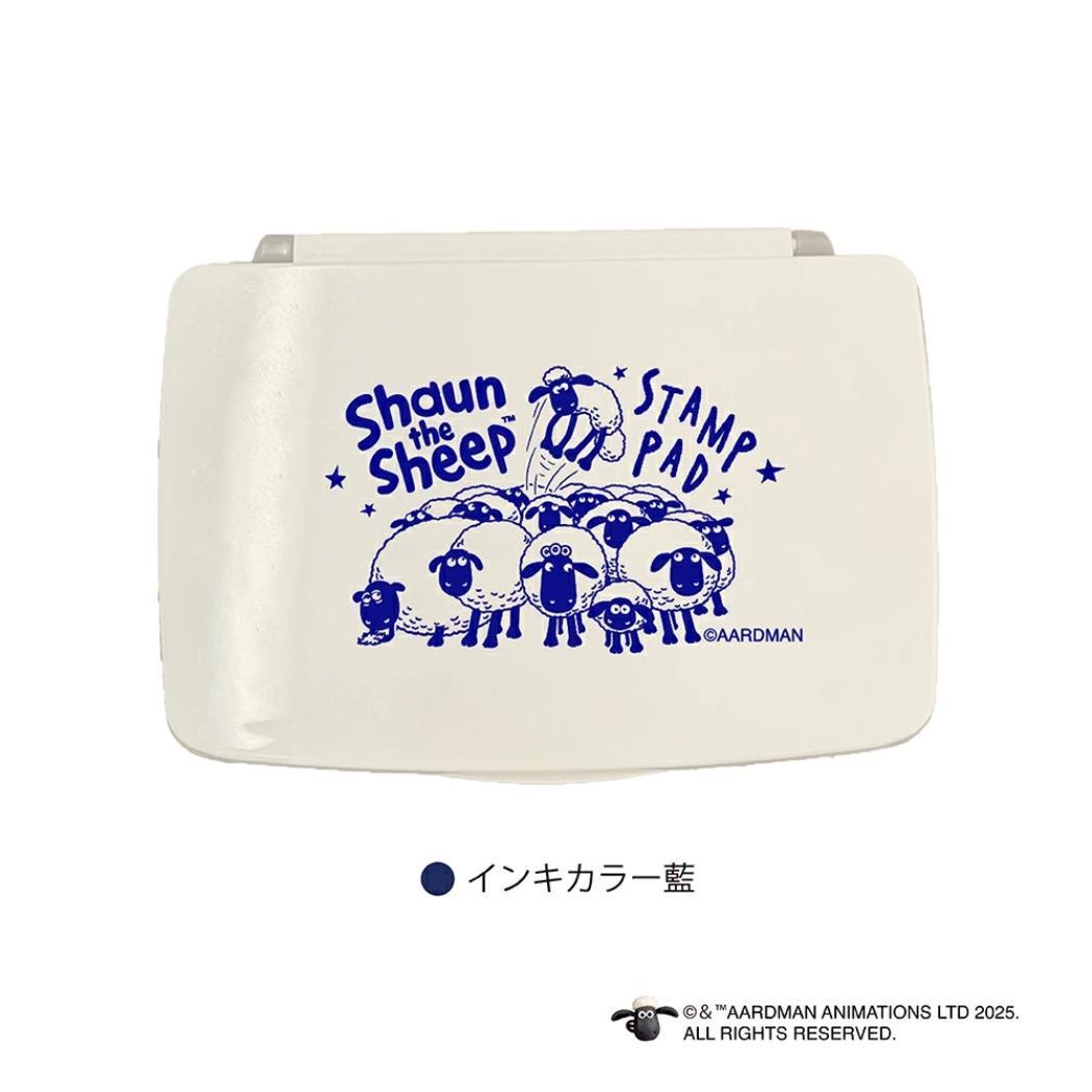 スタンプパッド インクパッド ひつじのショーン ブルー 藍 フタバ 手帳デコ デコレーション メール便可