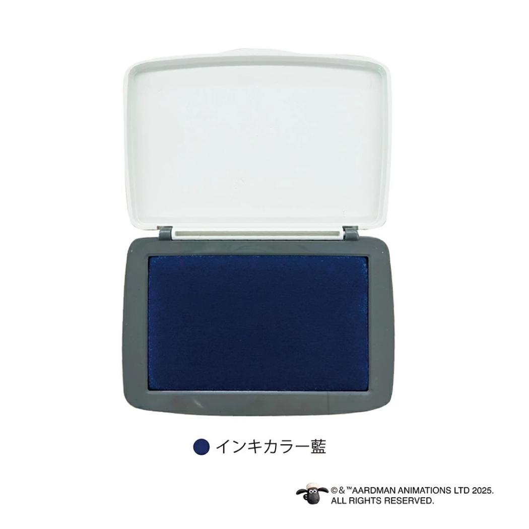 スタンプパッド インクパッド ひつじのショーン ブルー 藍 フタバ 手帳デコ デコレーション メール便可
