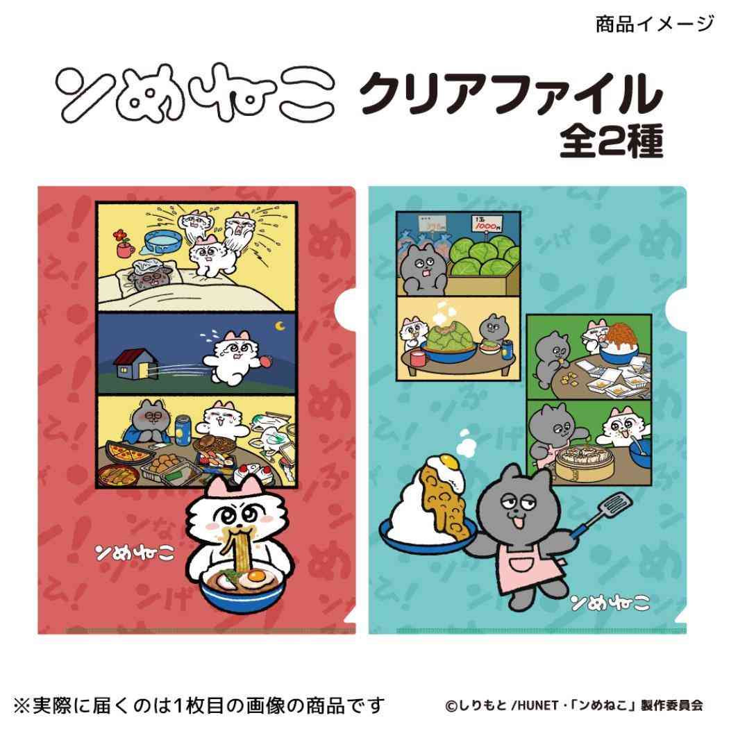 A4 クリアファイル クリアフォルダー ンめねこ うすくろ フタバ 新学期準備文具 メール便可