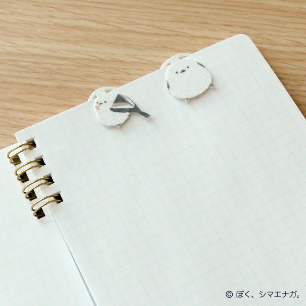 まんまるペーパークリップ クリップ ぼく、シマエナガ フタバ 事務用品 かわいい メール便可