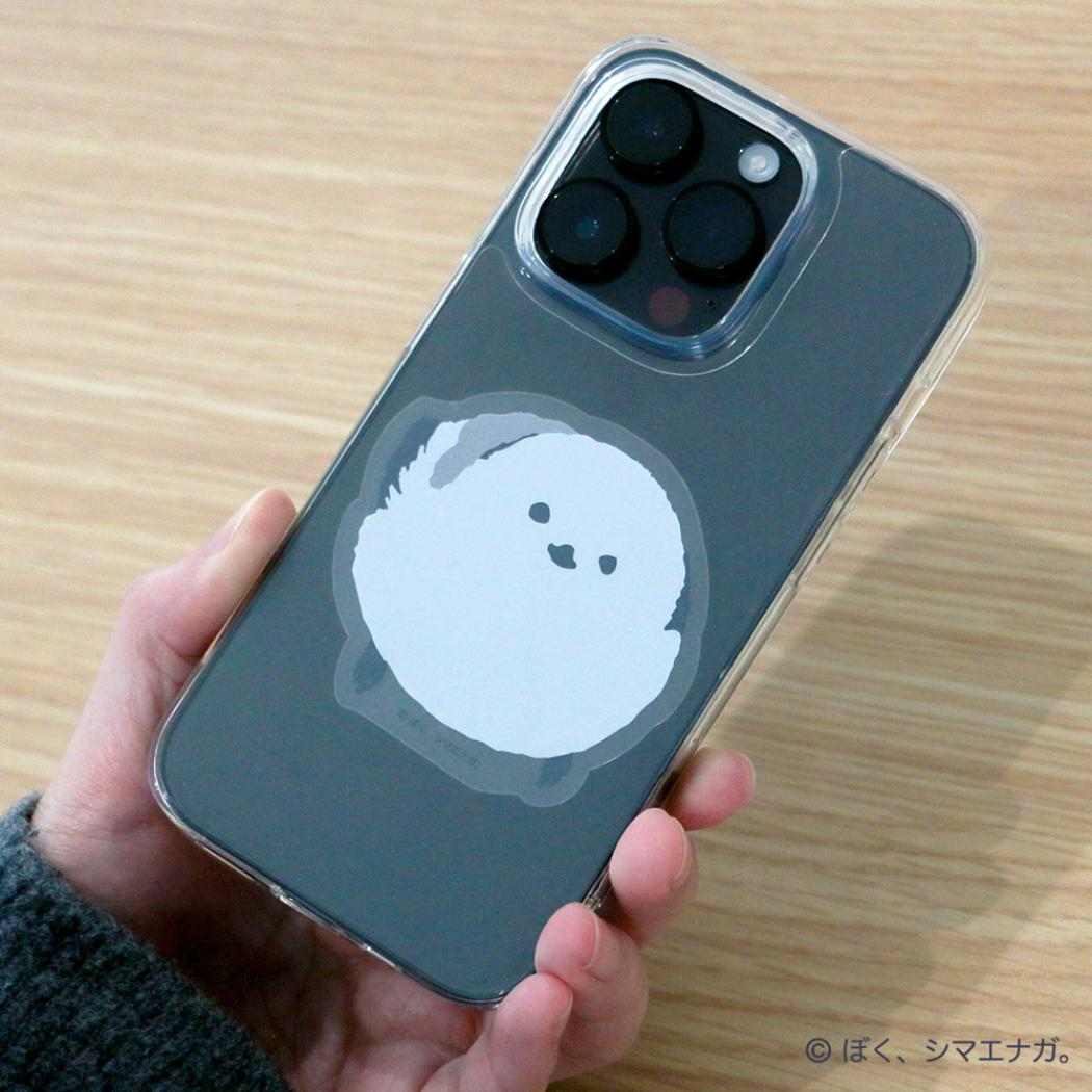 まんまるステッカー クリアステッカー ぼく、シマエナガ もふっ フタバ デコシール かわいい メール便可
