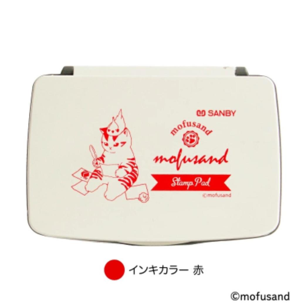 スタンプパッド インクパッド モフサンド 赤 mofusand フタバ 手帳デコ デコレーション メール便可
