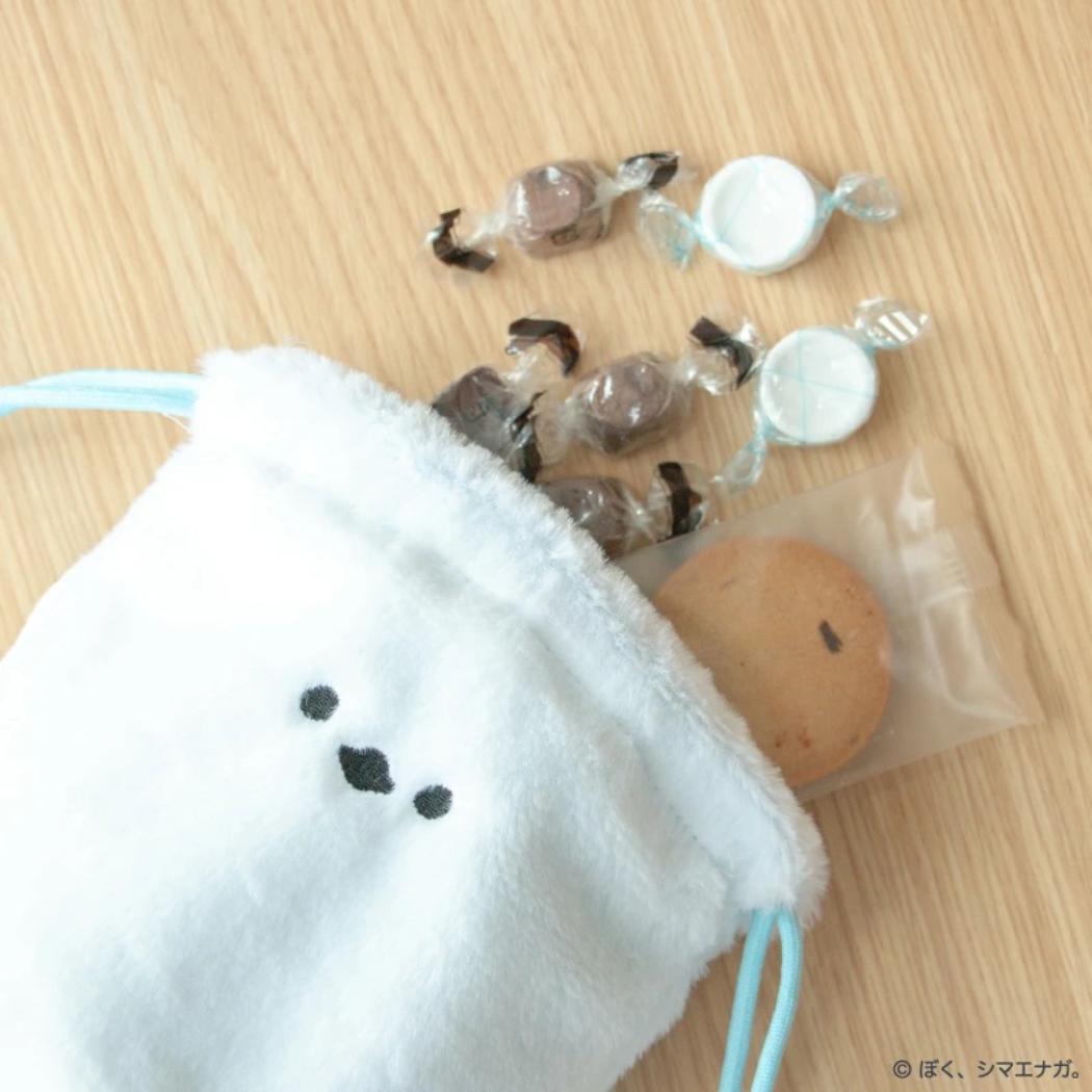 もふもふ巾着袋 きんちゃく ぼく、シマエナガ フタバ 小物入れ