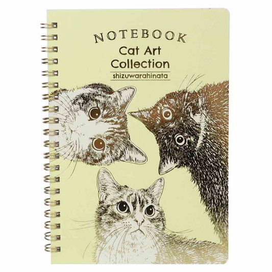 Cat Art Collection リングノート WリングノートB6 しずわらひなた リアルタッチ ねこ フタバ 新学期準備文具 ミニノート グッズ メール便可 シネマコレクション