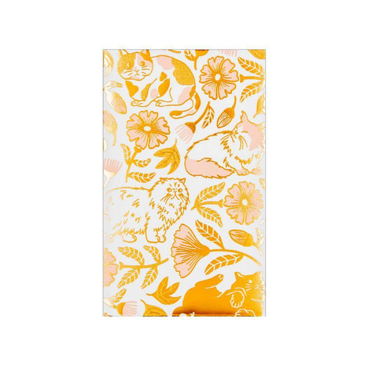 ぽち袋 2枚入り ポチ袋 ROKKAKU x 365Cat Art Cat Art Collection flower ねこ フタバ ネコ 箔押し お年玉 お盆玉 メール便可