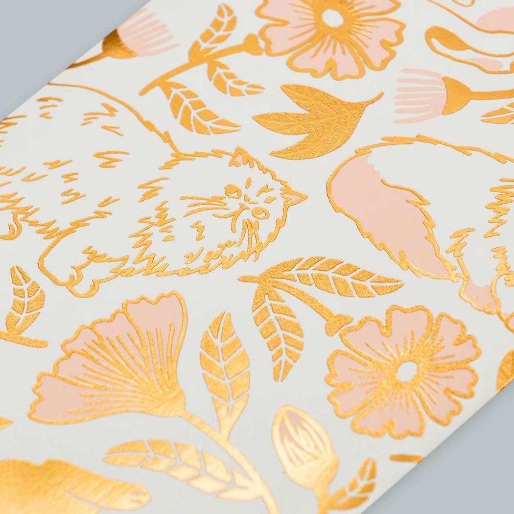 ぽち袋 2枚入り ポチ袋 ROKKAKU x 365Cat Art Cat Art Collection flower ねこ フタバ ネコ 箔押し お年玉 お盆玉 メール便可