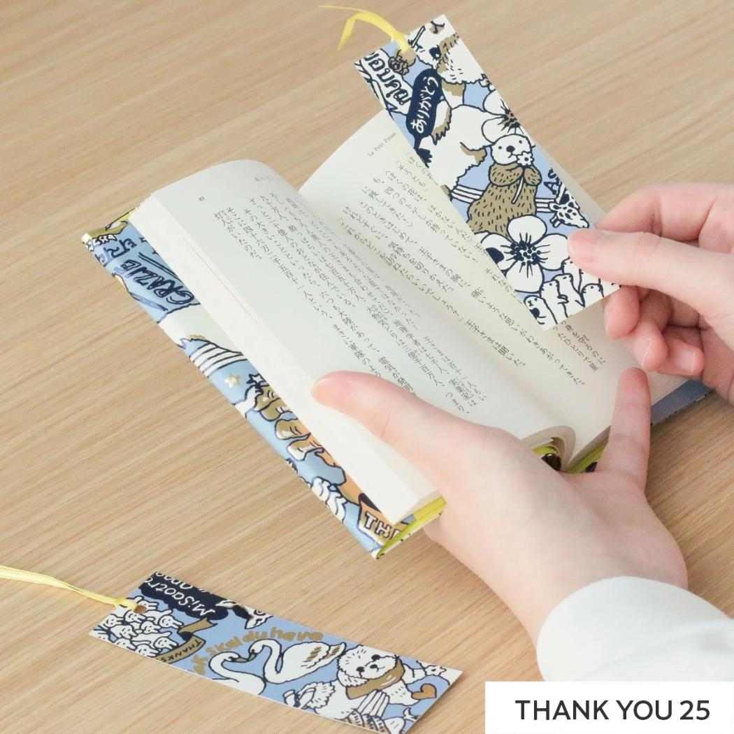 ROKKAKUxmarble SUD ブックマーカー しおり 2枚入り THANK YOU 25 フタバ