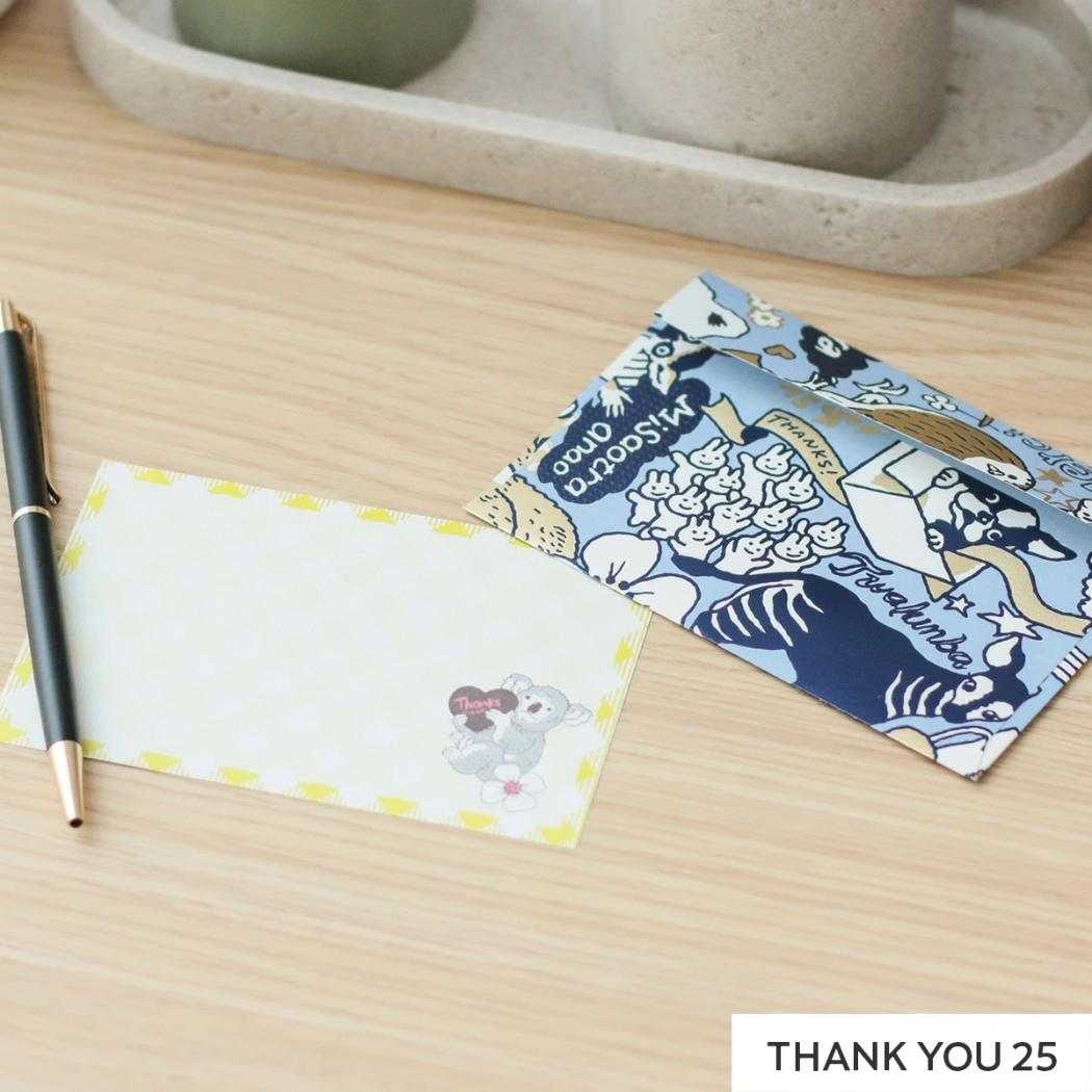 ROKKAKUxmarble SUD グリーティングカード ミニカードセット 2セット入り THANK YOU 25 フタバ