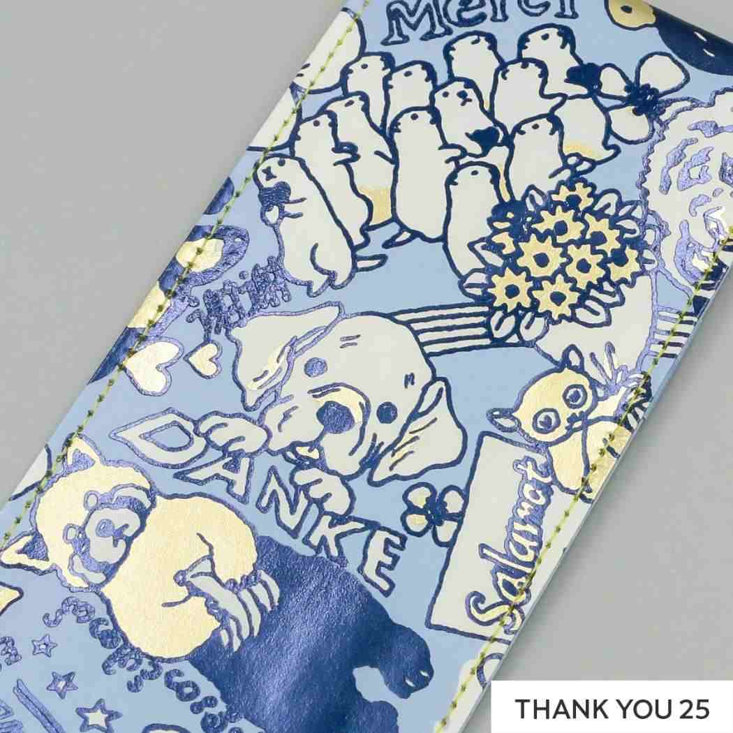 ROKKAKUxmarble SUD ペンケース スリムポーチ THANK YOU 25 フタバ