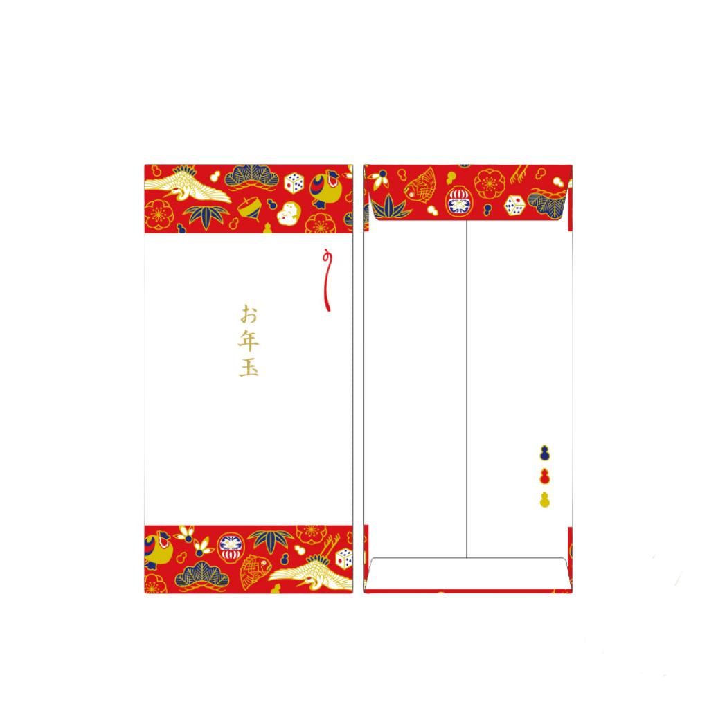 めでたお年玉袋 ポチ袋 ROKKAKU ことほぎ包み フタバ 和柄 縁起物 お正月 メール便可