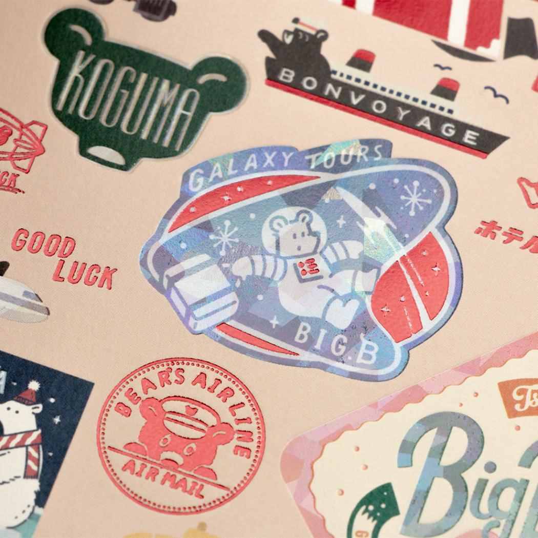 ポストカード 1枚入り POSTCARD ROKKAKUxオビワン BEAR'S フタバ 箔押し メッセージカード メール便可