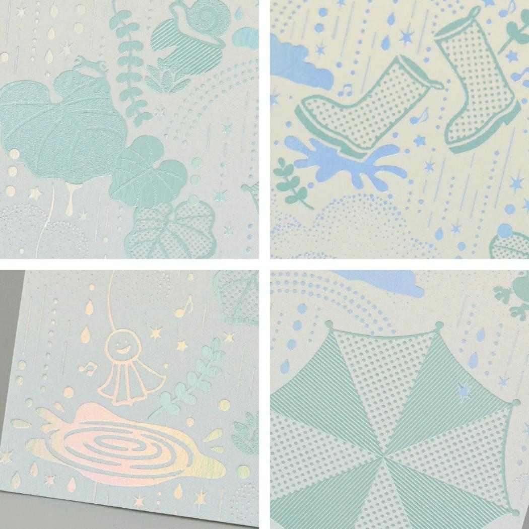 日常をハレの日に ポストカード POSTCARD 1枚入り Rainy Day 雨音が奏でるひととき フタバ