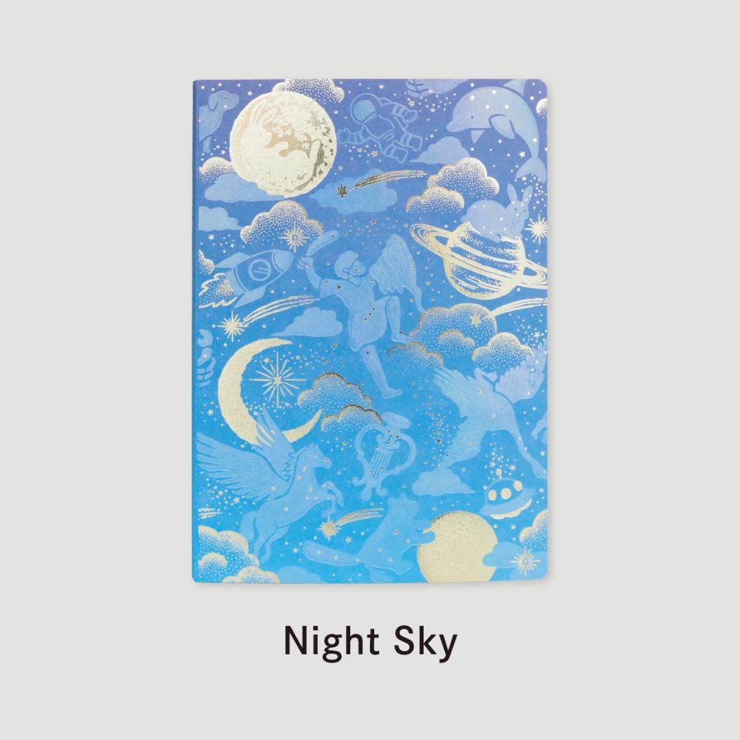 日常をハレの日に ミニノート B6ノート Night Sky 想いをめぐらせる夜空 フタバ