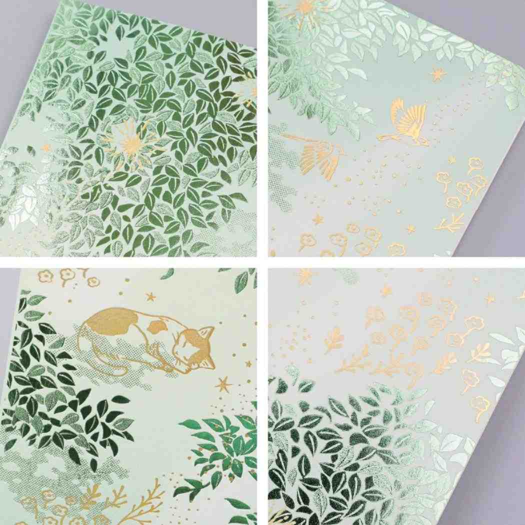 日常をハレの日に ミニノート B6ノート Sunlit Leaves 記憶のまたたき フタバ