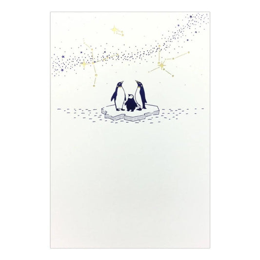 こよみ季節はがき 1枚入り POSTCARD ROKKAKU こよみシリーズ 7月 星空 フタバ ポストカード 箔押し メッセージカード メール便可