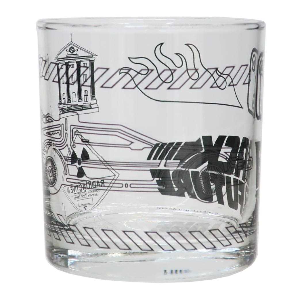 バックトゥザフューチャー ガラスコップ ロックグラス ラインアート Back to the Future Green Flash 新生活 映画キャラクター グッズ シネマコレクション