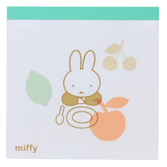 メモパッド スクエア メモ帳 ミッフィー fruits ディックブルーナ Green Flash 新学期準備文具 絵本メール便可