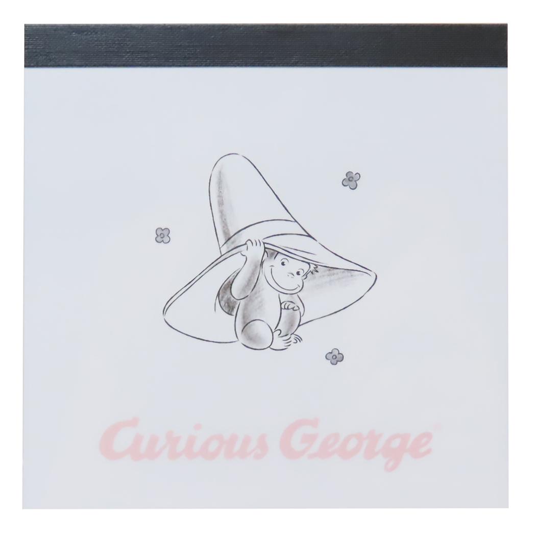 メモパッドスクエア メモ帳 おさるのジョージ hat Green Flash 新学期準備文具 絵本メール便可