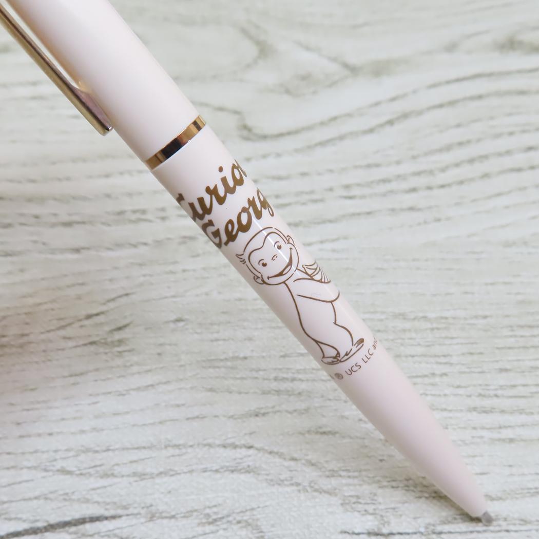 ノック式ボールペン ボールペン おさるのジョージ beige Green Flash 新学期準備文具 絵本メール便可