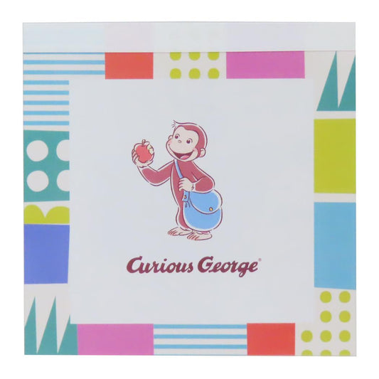 メモパッドスクエア メモ帳 おさるのジョージ カラフル Green Flash 新学期準備 事務用品 絵本メール便可