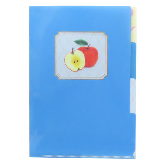 A5ポケットクリアファイル ポケットファイル colorfruits apple 新入学 Green Flash 新学期準備文具 かわいい メール便可
