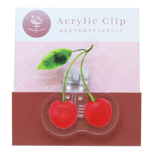 アクリルクリップ クリップ colorfruits cherry Green Flash 事務用品 かわいい メール便可