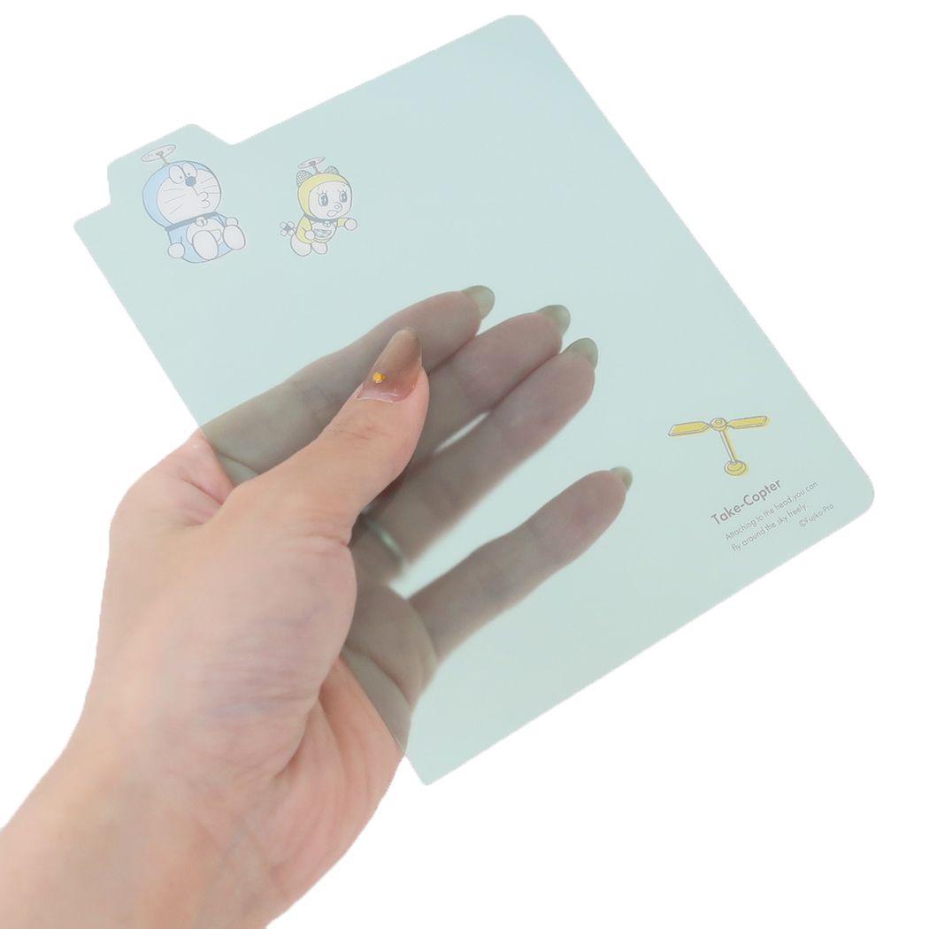 リングノート スクエア用下敷き 下敷き ドラえもん タケコプター 藤子F不二雄 Green Flash かわいい 文具 アニメメール便可