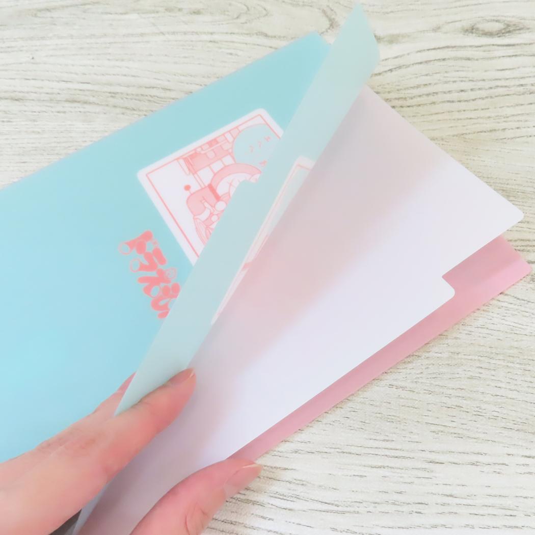A5ポケットクリアファイル ポケットファイル ドラえもん BLUE 藤子F不二雄 Green Flash 新学期準備文具 アニメメール便可