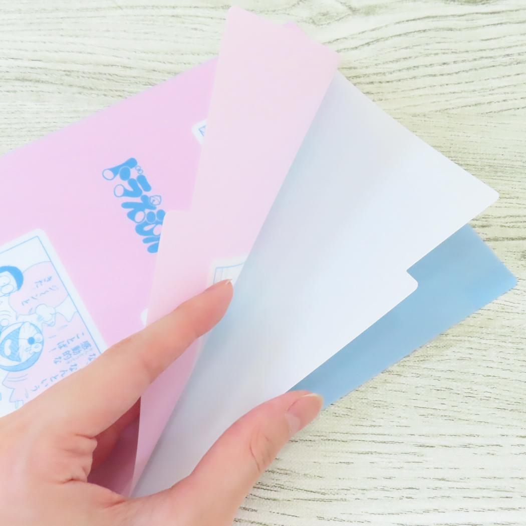A5ポケットクリアファイル ポケットファイル ドラえもん PINK 藤子F不二雄 Green Flash 新学期準備文具 アニメメール便可