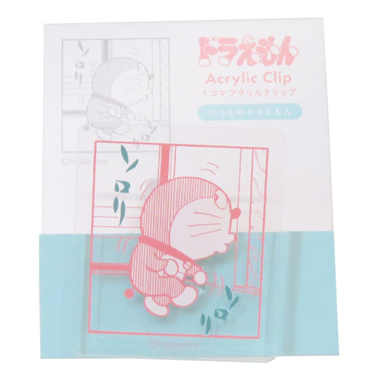 アクリルクリップ クリップ ドラえもん BLUE 藤子F不二雄 Green Flash 事務用品 アニメメール便可