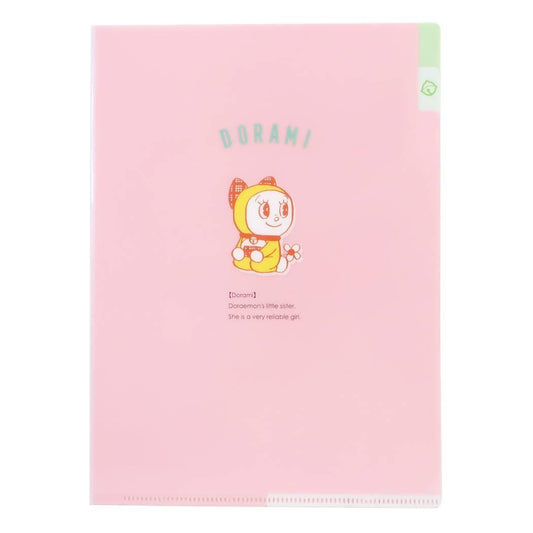 ドラえもん クリアホルダー A5 ポケット クリアファイル 3ポケット ドラミちゃん 藤子F不二雄 Green Flash