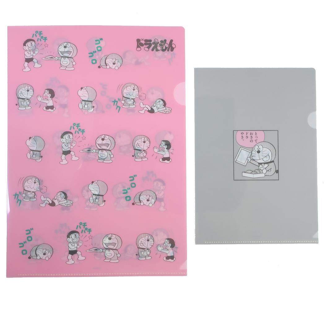 ドラえもん クリアフォルダー クリアファイルセット A4 A5 pink 藤子F不二雄 Green Flash