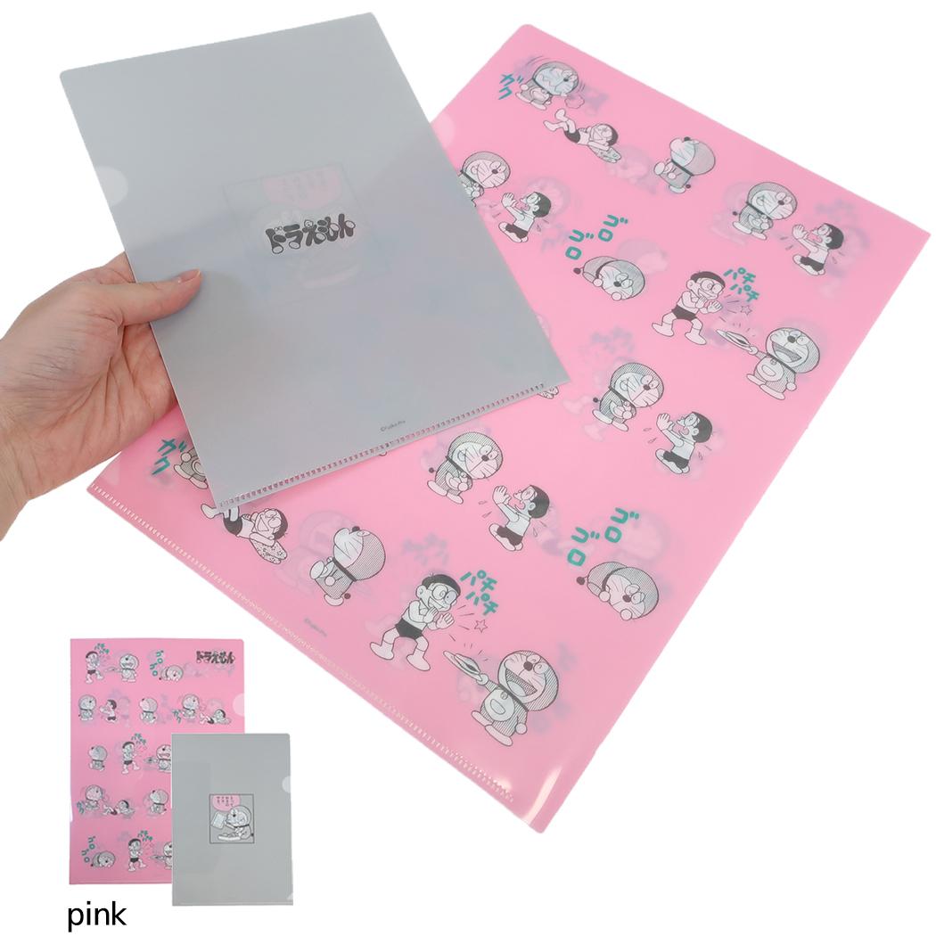 ドラえもん クリアフォルダー クリアファイルセット A4 A5 pink 藤子F不二雄 Green Flash