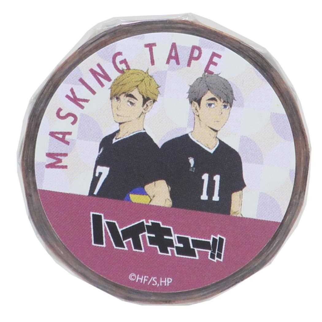 15mm マステ マスキングテープ ハイキュー！！ 宮 侑 宮 治 少年ジャンプ Green Flash DECOテープ アニメメール便可